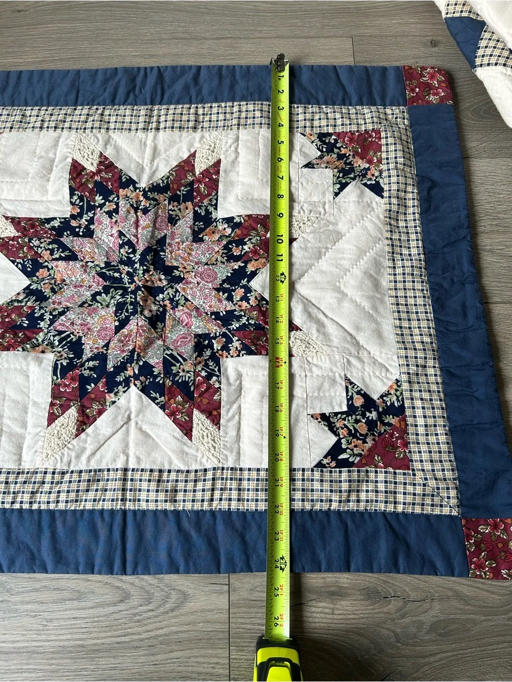 Keeco Bedding Floral patchwork Country Farmhouse Quilt + 2 pillow shams 90 X 95